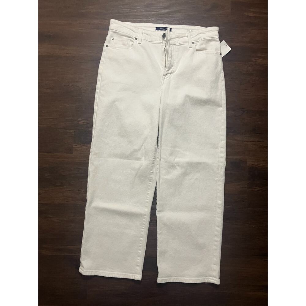 Fidelity Women Malibu  High Wide Crop White Size 30